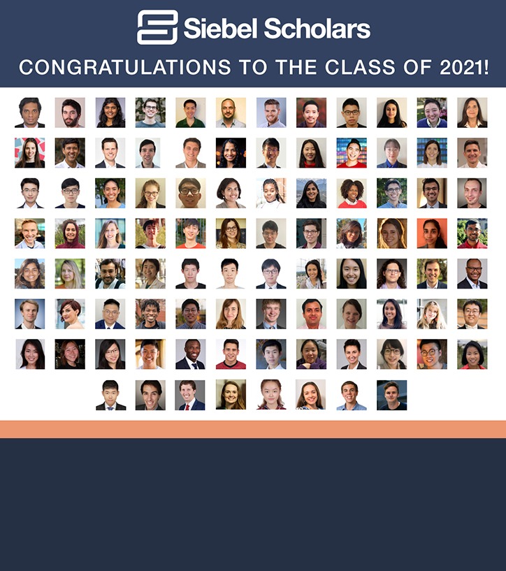 thumbnail image for Welcome Class of 2021 Siebel Scholars!